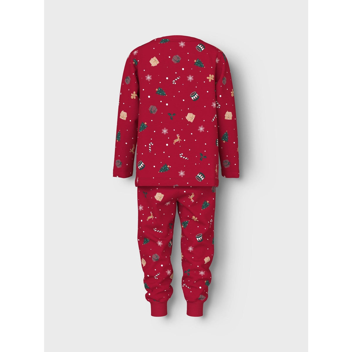 Name It Jester Red Xmas AOP Red Nmnvismas Ls Nightset
