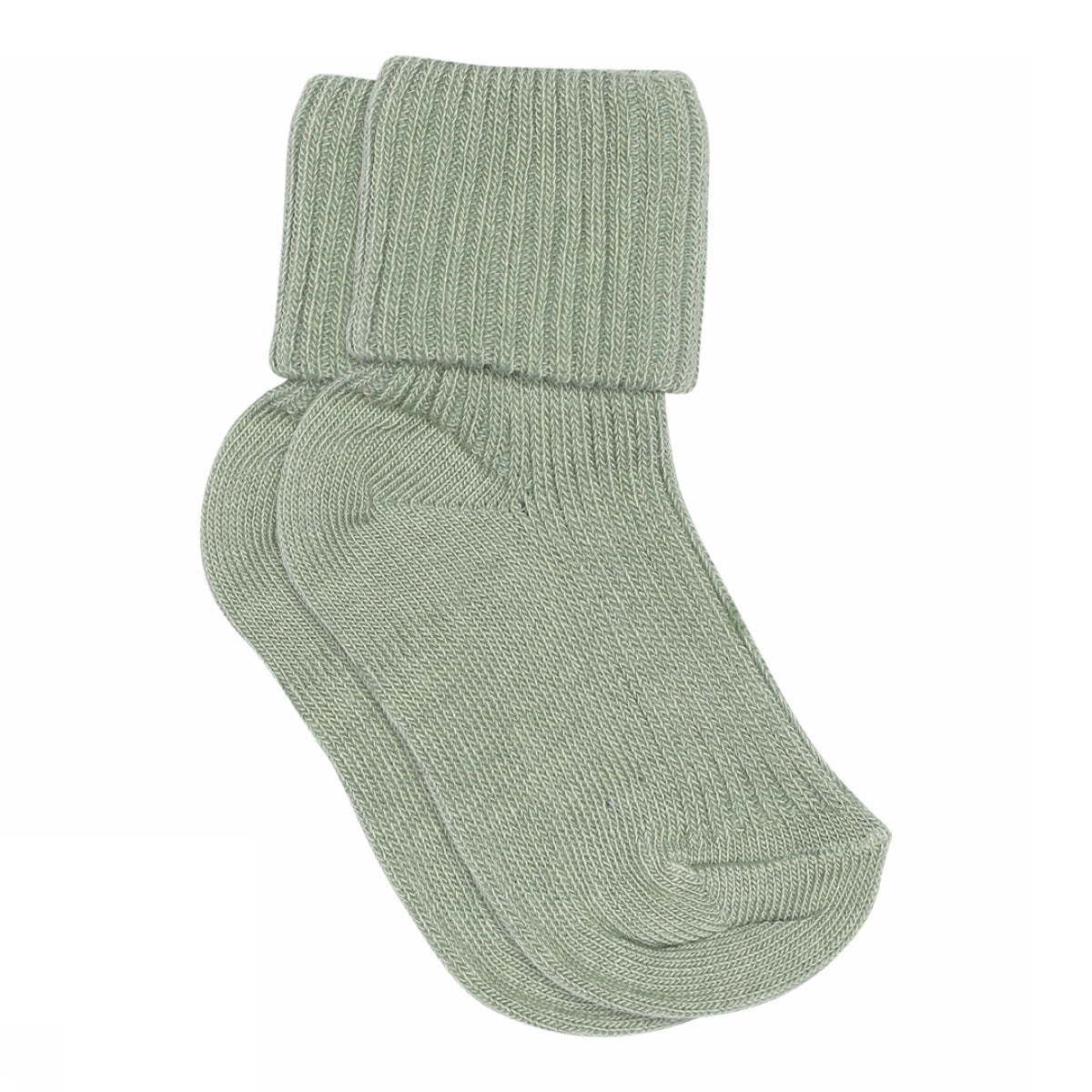 Cotton rib baby socks - Granite Green