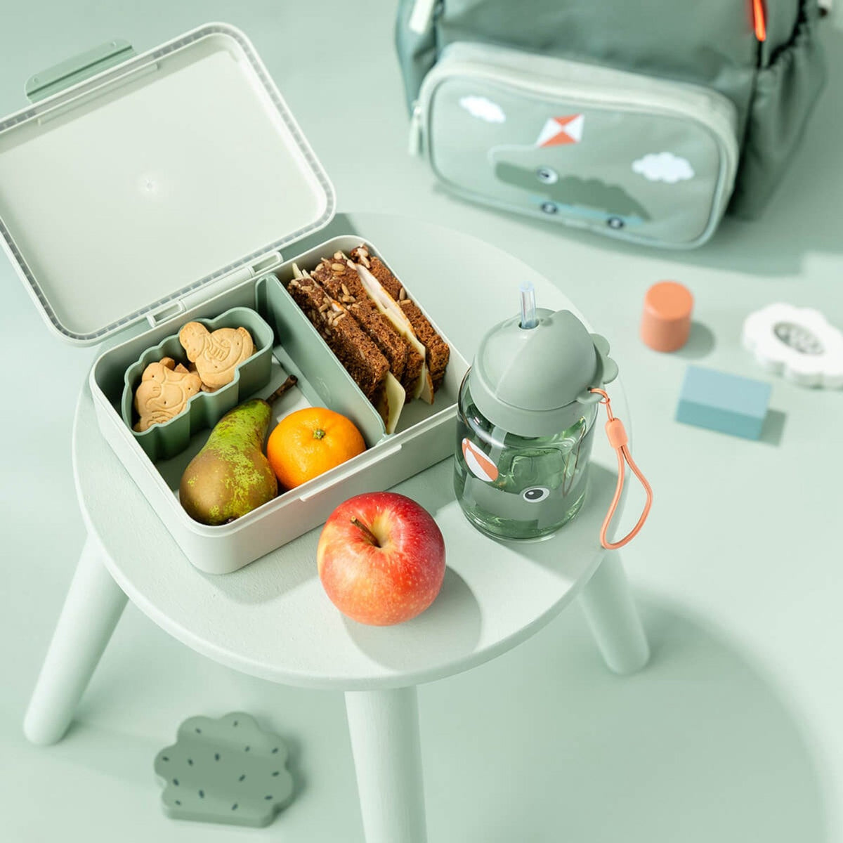 DonebyDeer Green Madkasse Med Opdeler Playground