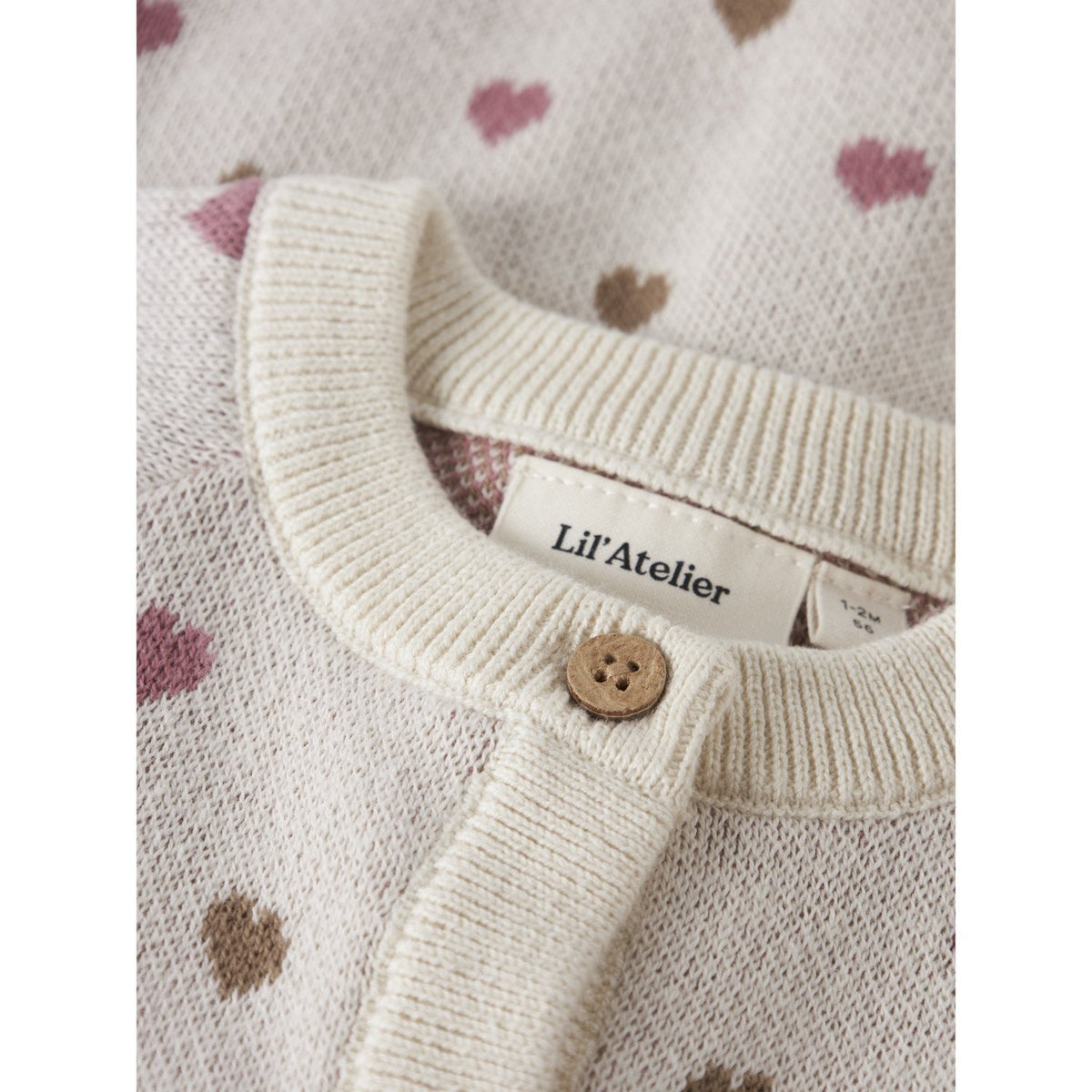 Lil'Atelier Turtledove Sepia Tint Nbfsaran Ls Strik Card Heart Lil