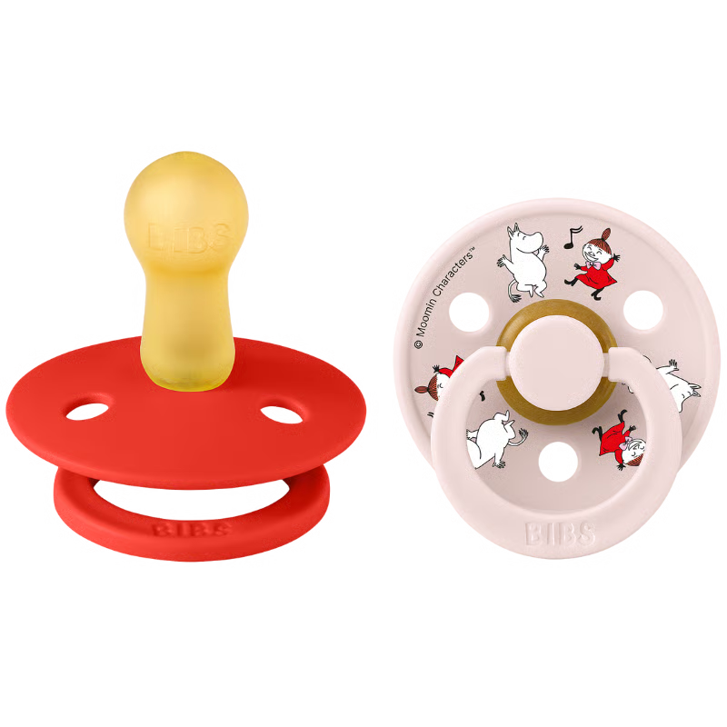Bibs x Moomin Pacifier Colour 2 pack Dancing Latex Size 2 Candy Apple mix