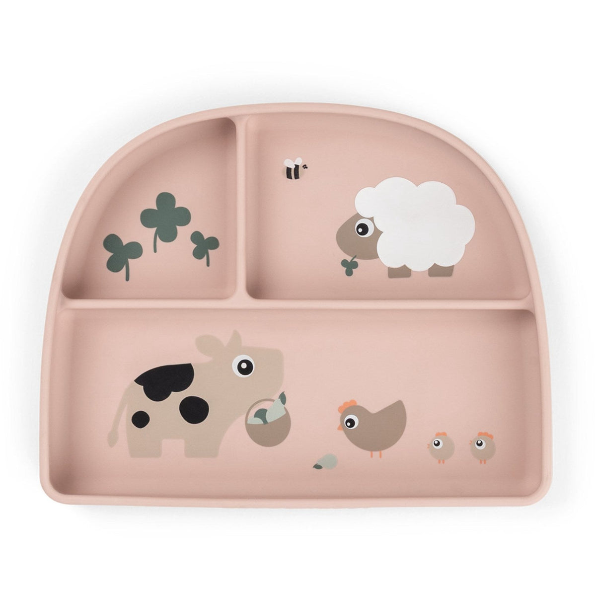 DonebyDeer Tiny Farm Powder Stick&Stay Inddelt Tallerken