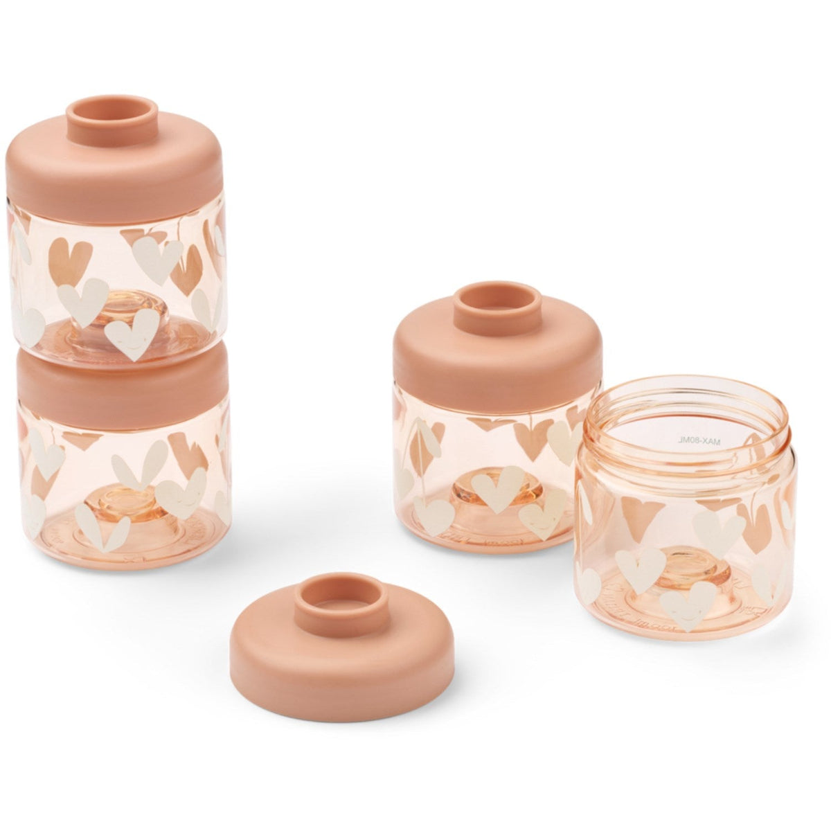 LIEWOOD Sweethearts / Pale Tuscany Dominique Food Tritan Boxes 100 Ml 4-Pak