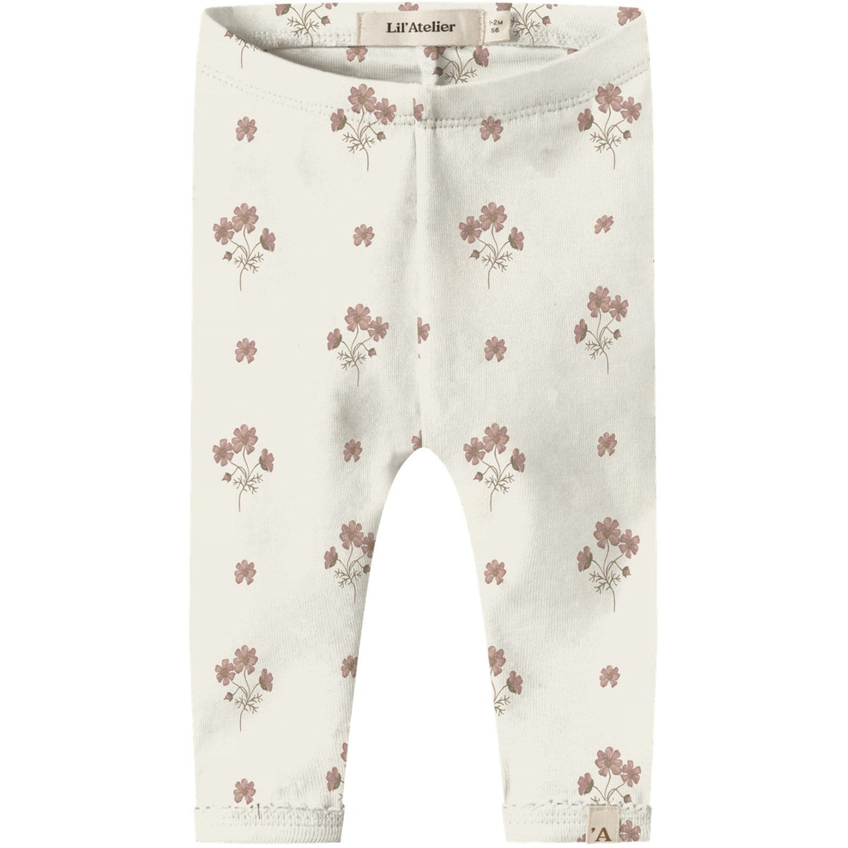 Lil'Atelier Coconut Milk Flower Pink Nbflayo Sin Slim Leggings Lil