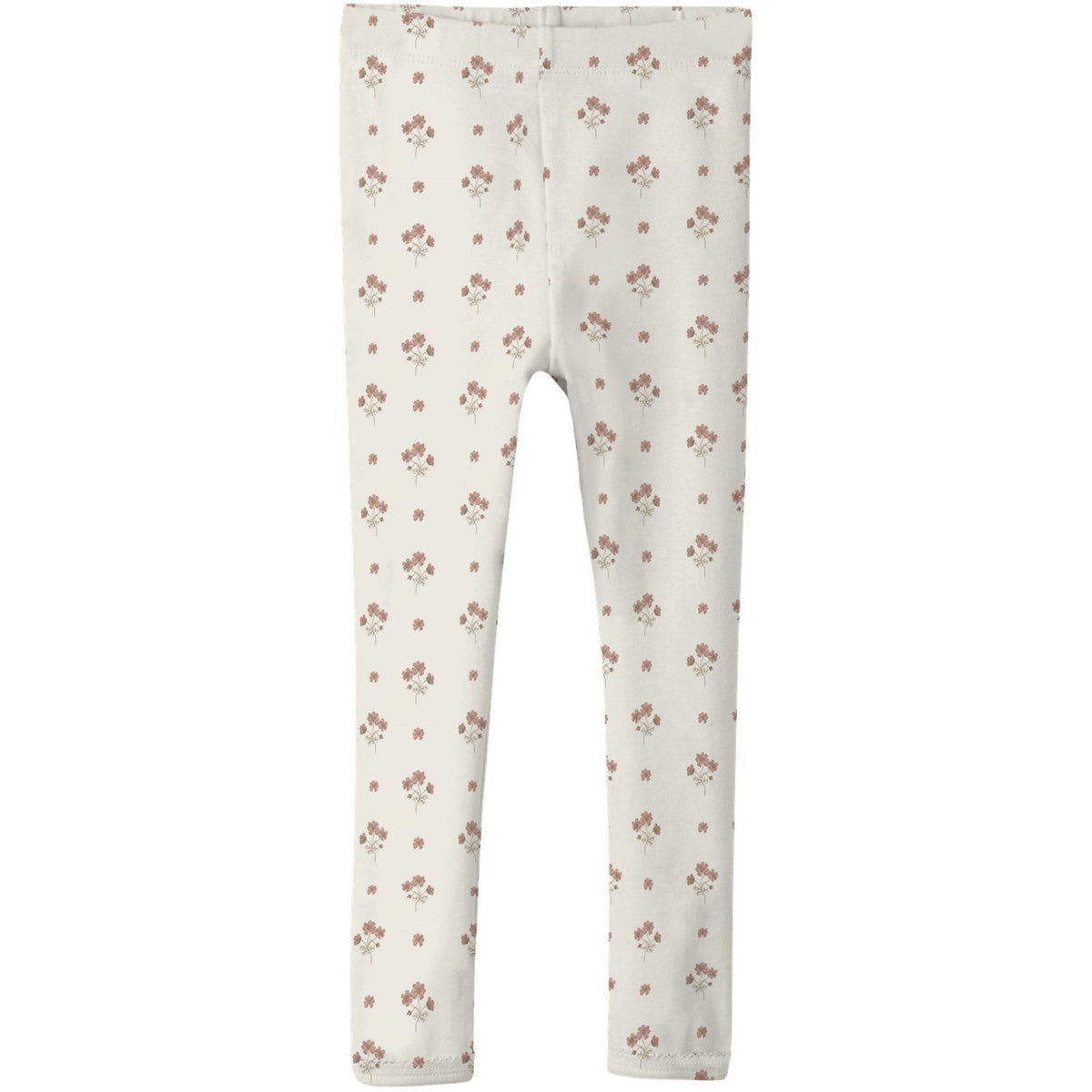 Lil'Atelier Coconut Milk Flower Pink Nmflayo Sin Slim Leggings Lil