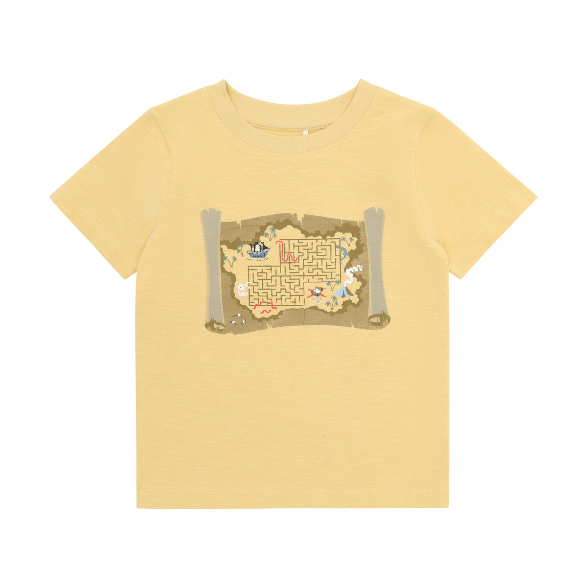 Minymo - Gul T-shirt "Skattekort" 134228 19