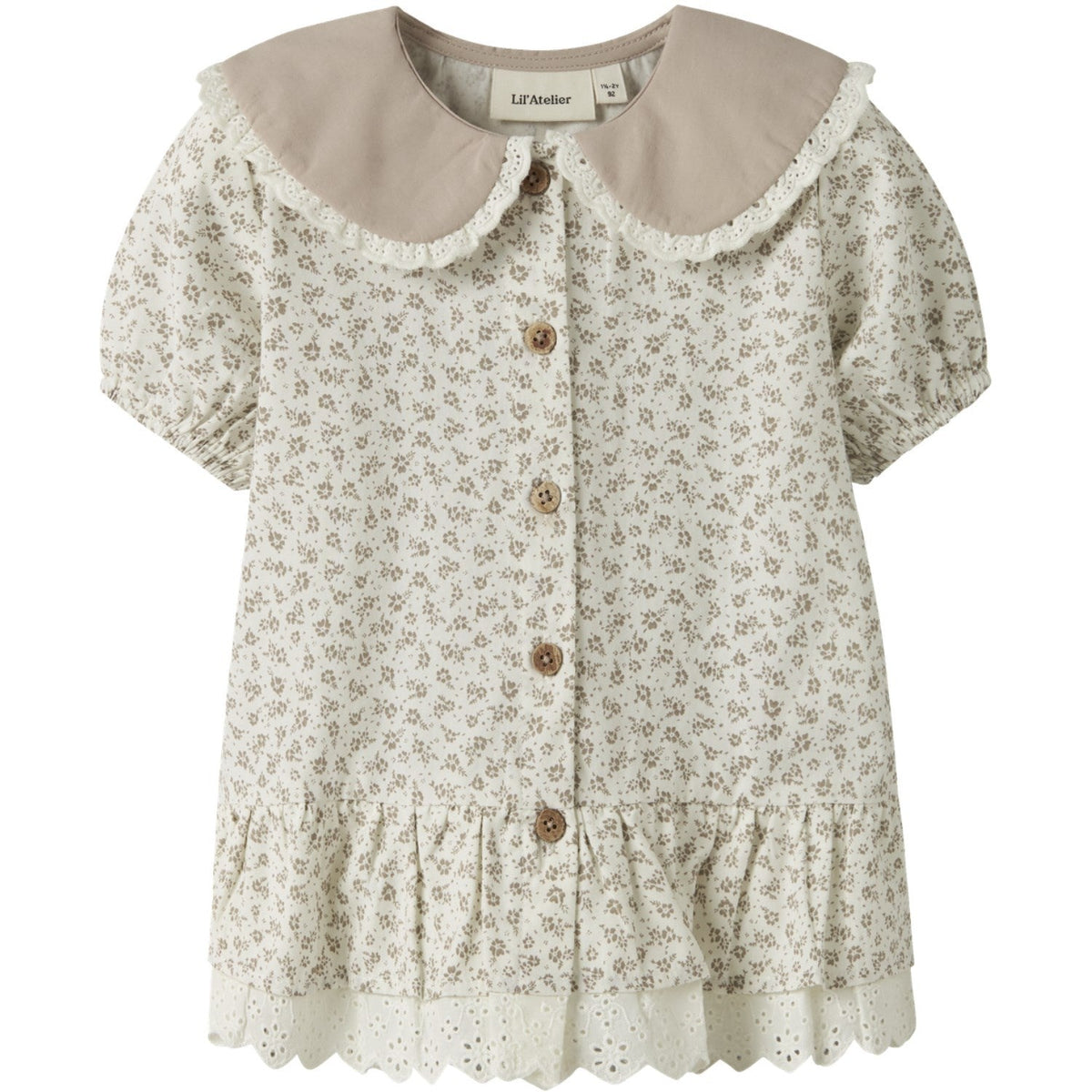 Lil'Atelier Coconut Milk Nmffjola Ss Loose Skjorte Lil