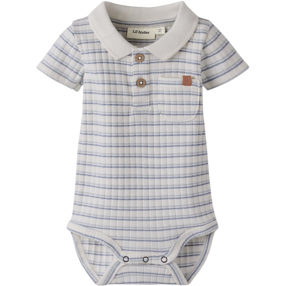 Lil'Atelier Coconut Milk Dusty Blue Nbmhaldur Ss Slim Body Lil