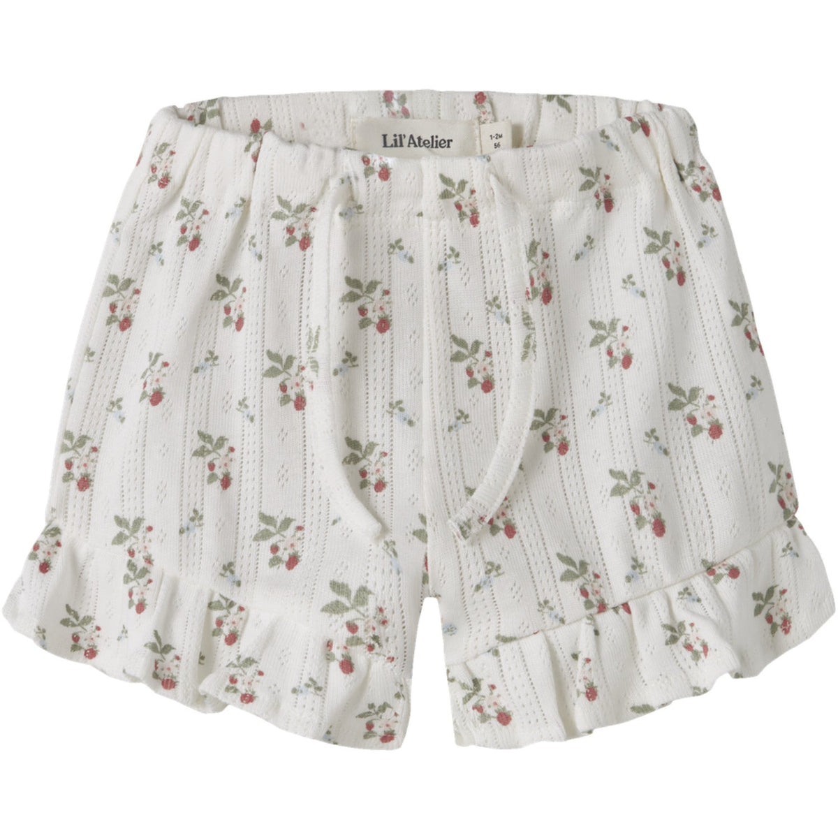 Lil'Atelier Coconut Milk Strawberry Nbfrachello Loose Shorts Lil