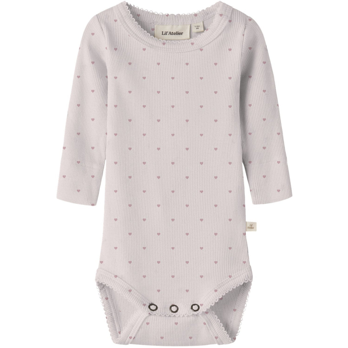 Lil'Atelier Hushed Violet Heart Nbfgago Ls Slim Body Lil Noos
