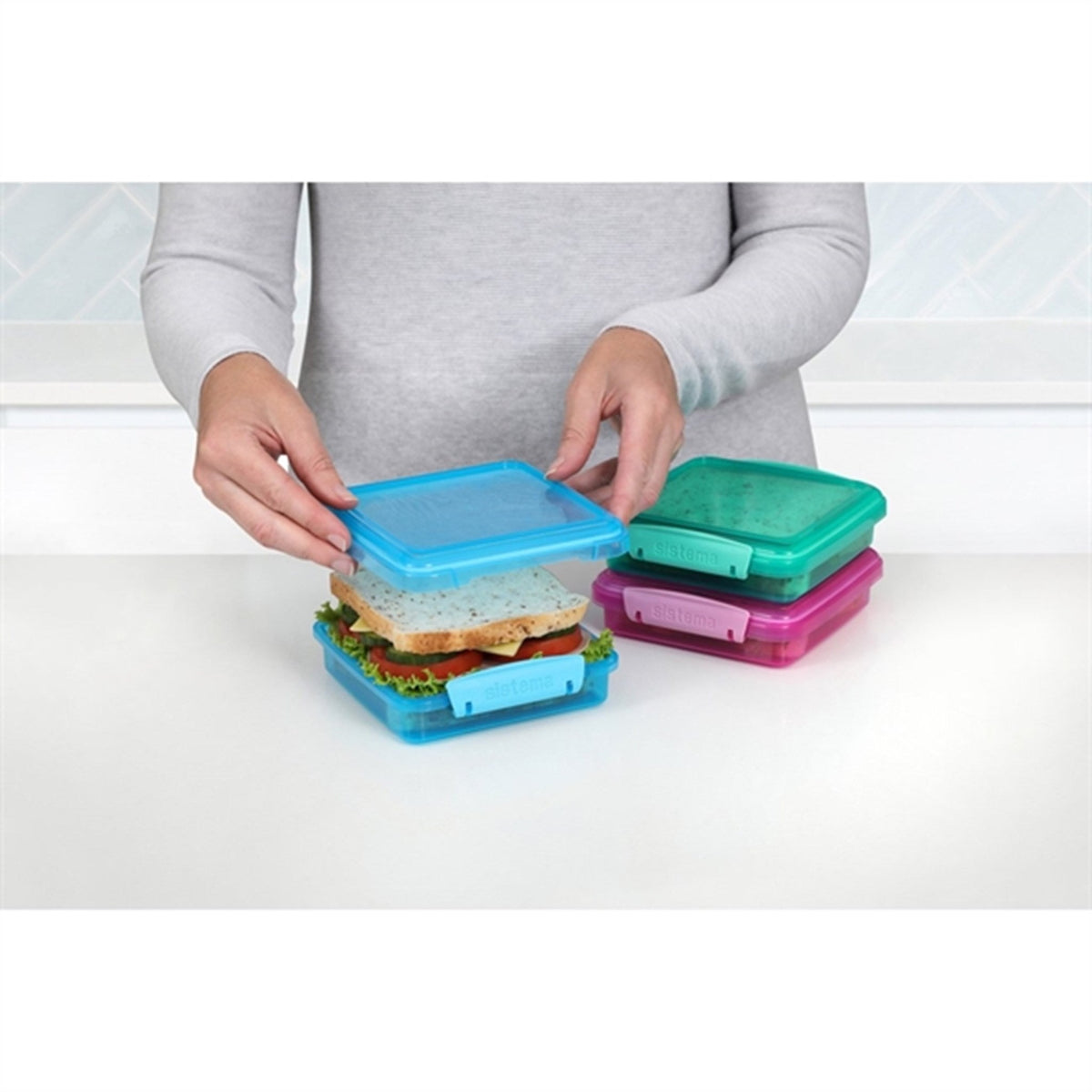 Sistema Sandwich Box Madkasse 450 ml Lunch Mixed Pack 3-pak