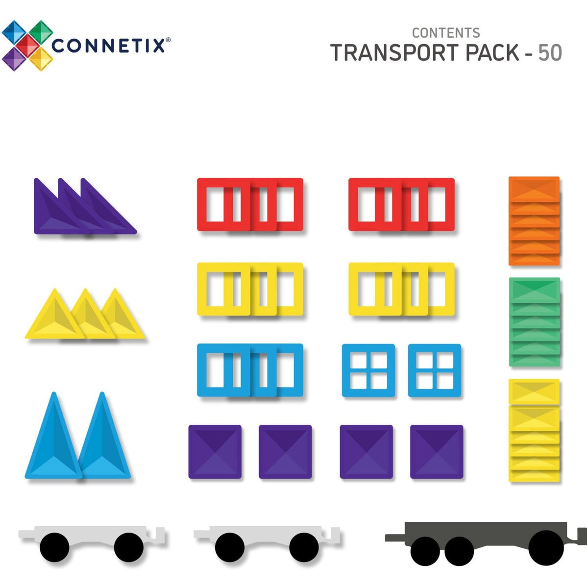 Connetix Rainbow Transport Pak 50 Styks