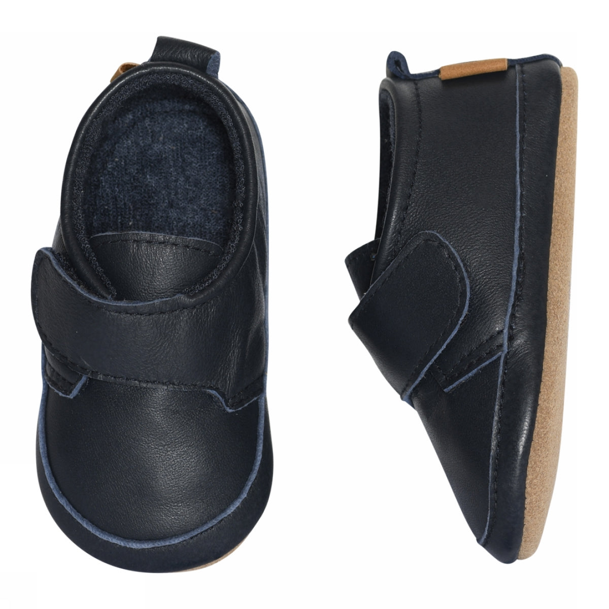 Classic leather slippers - Marine