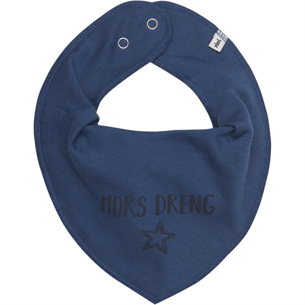 Pippi Bandana Hagesmæk m. Tekst Dark Denim