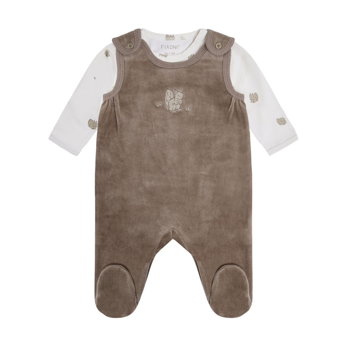Set w. Body and Velour Romper - Mountain Trail