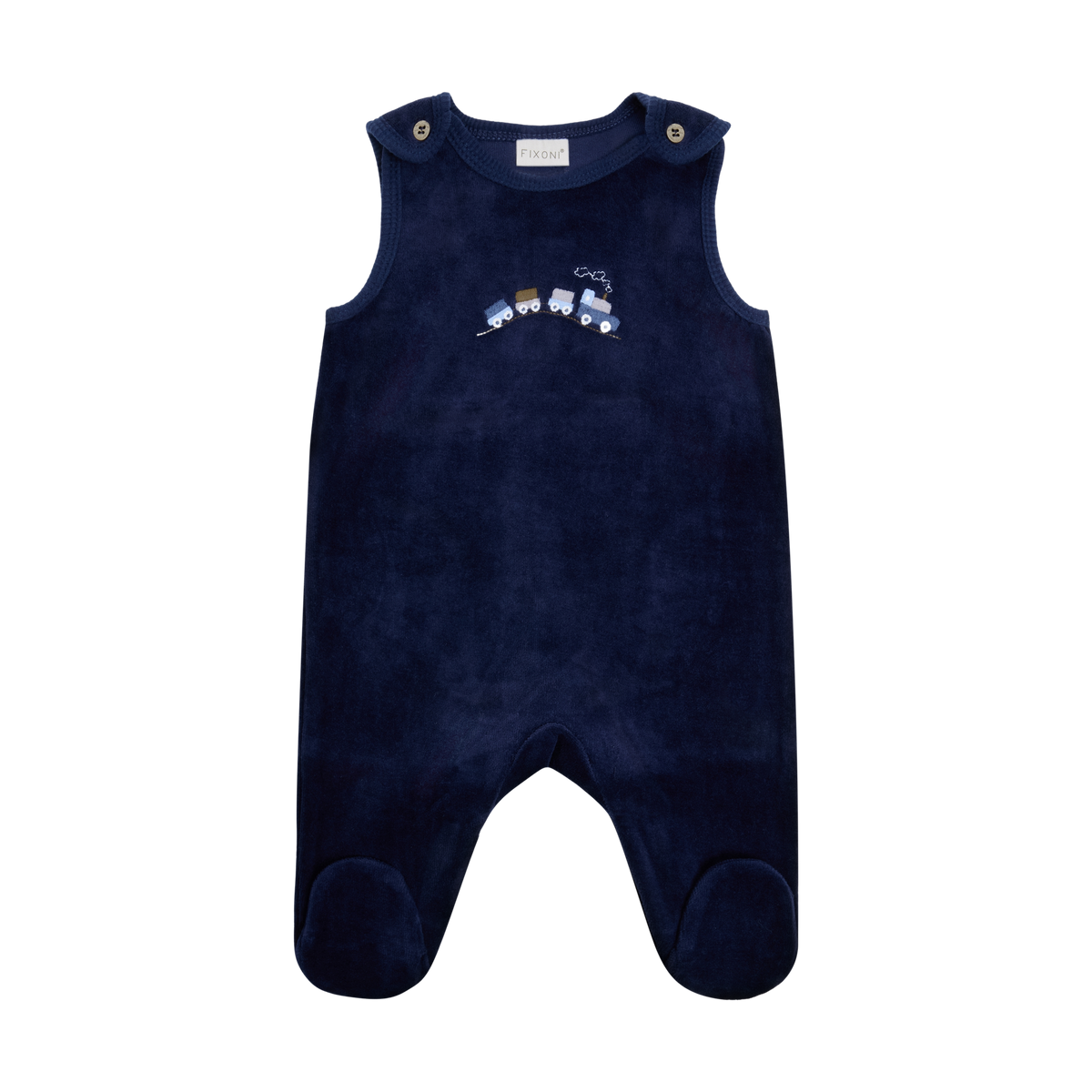 Set w. Body and Velour Romper - Navy Blazer