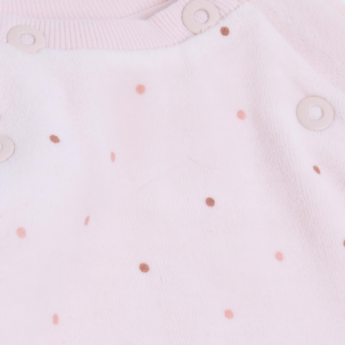 Romper LS Velour - Pale Lilac