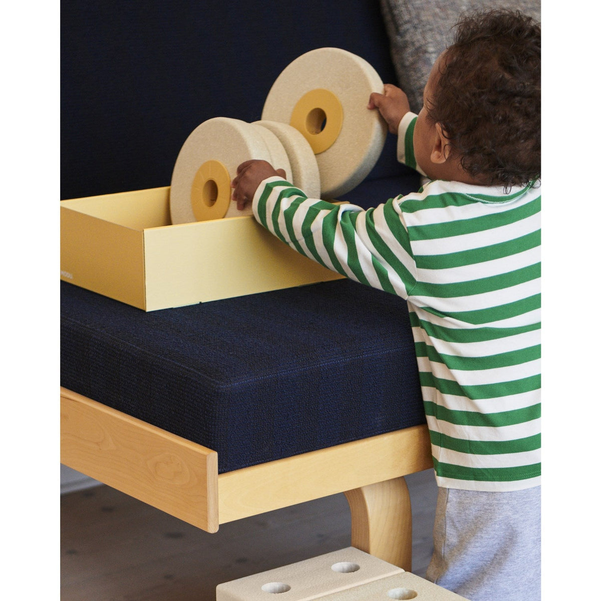 MODU 3-i-1 Baby Walker Sand Grey / Honey Yellow