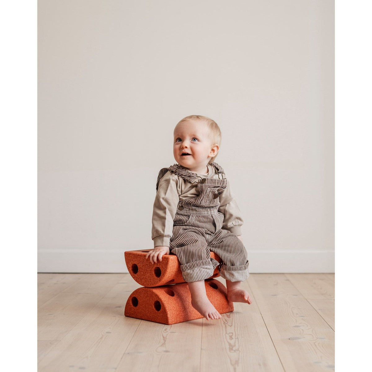 MODU Børneskammel Burnt Orange / Dusty Green