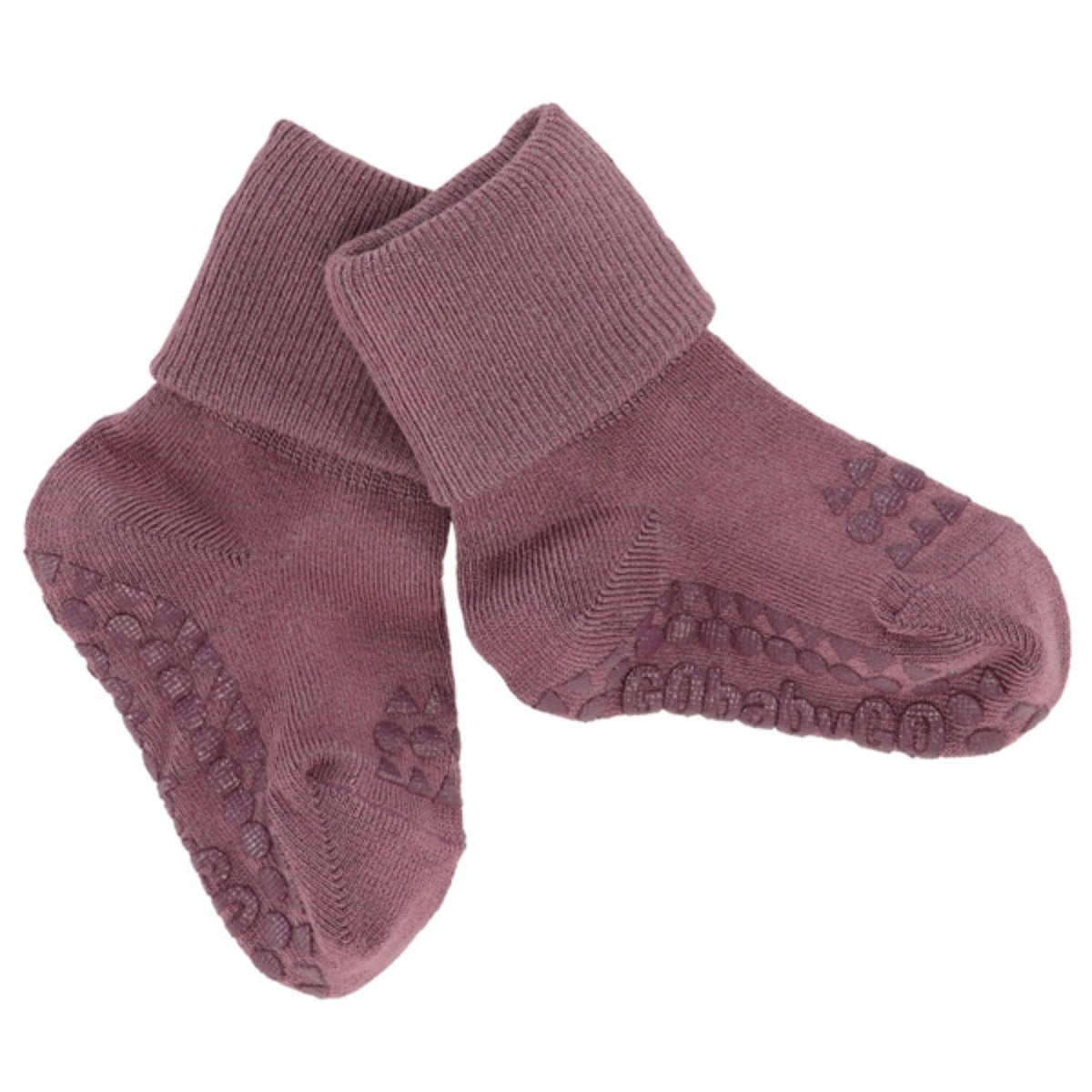 Gobabygo Misty Plum Non-Slip Strømper Bambus