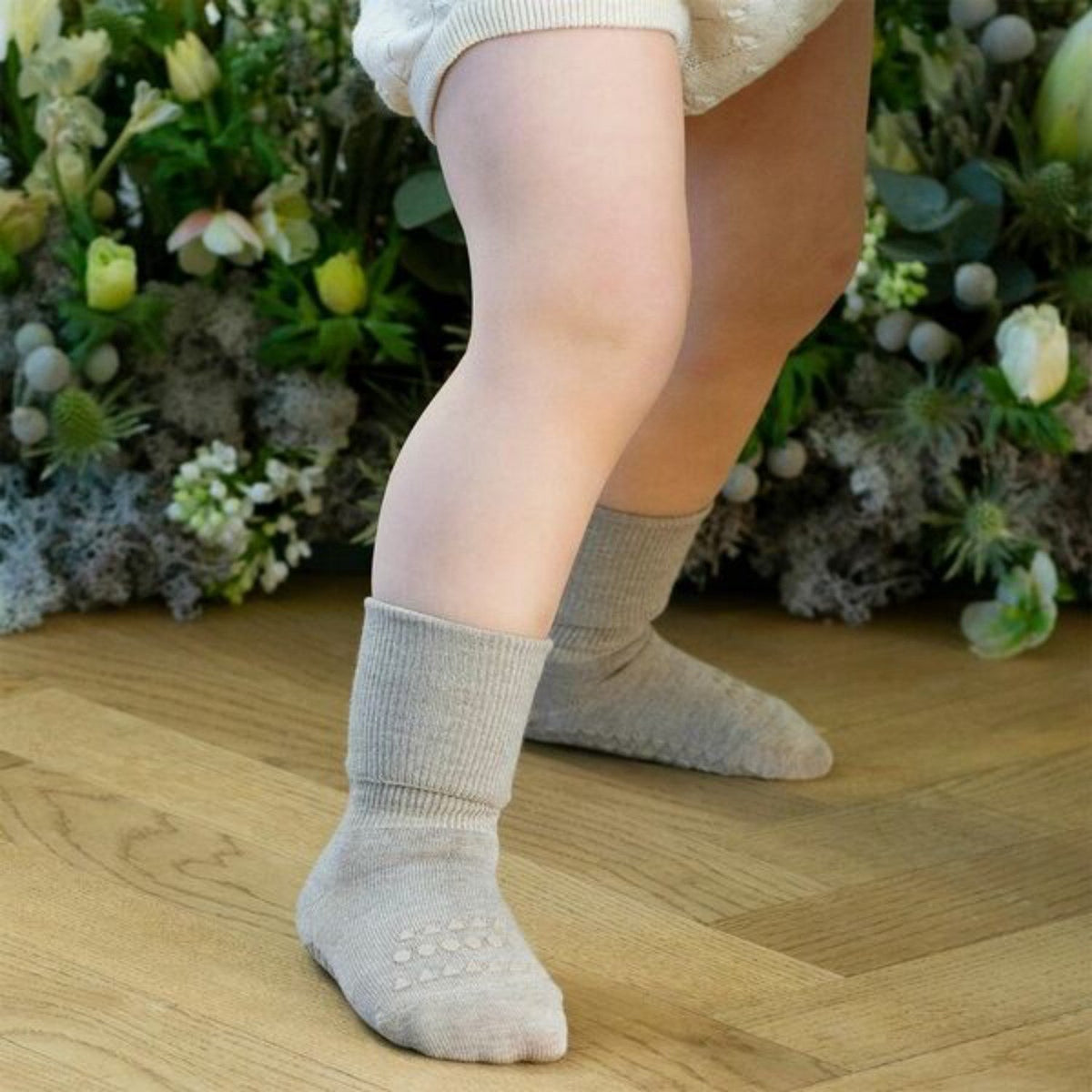 Gobabygo Sand Non-Slip Strømper Bambus