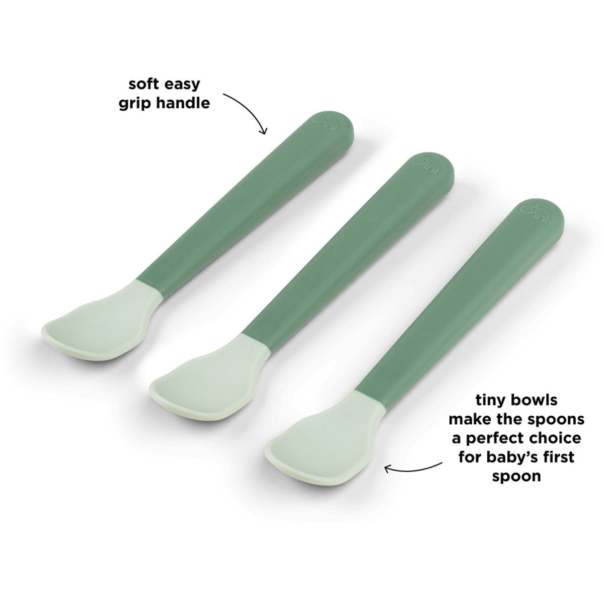 DonebyDeer Foodie Easy-Grip Babyske 3-Pak Grøn