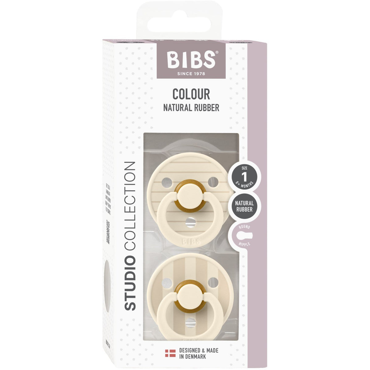 Bibs Ivory Vanilla Mix Studio Colour 2-pak Pin Latex