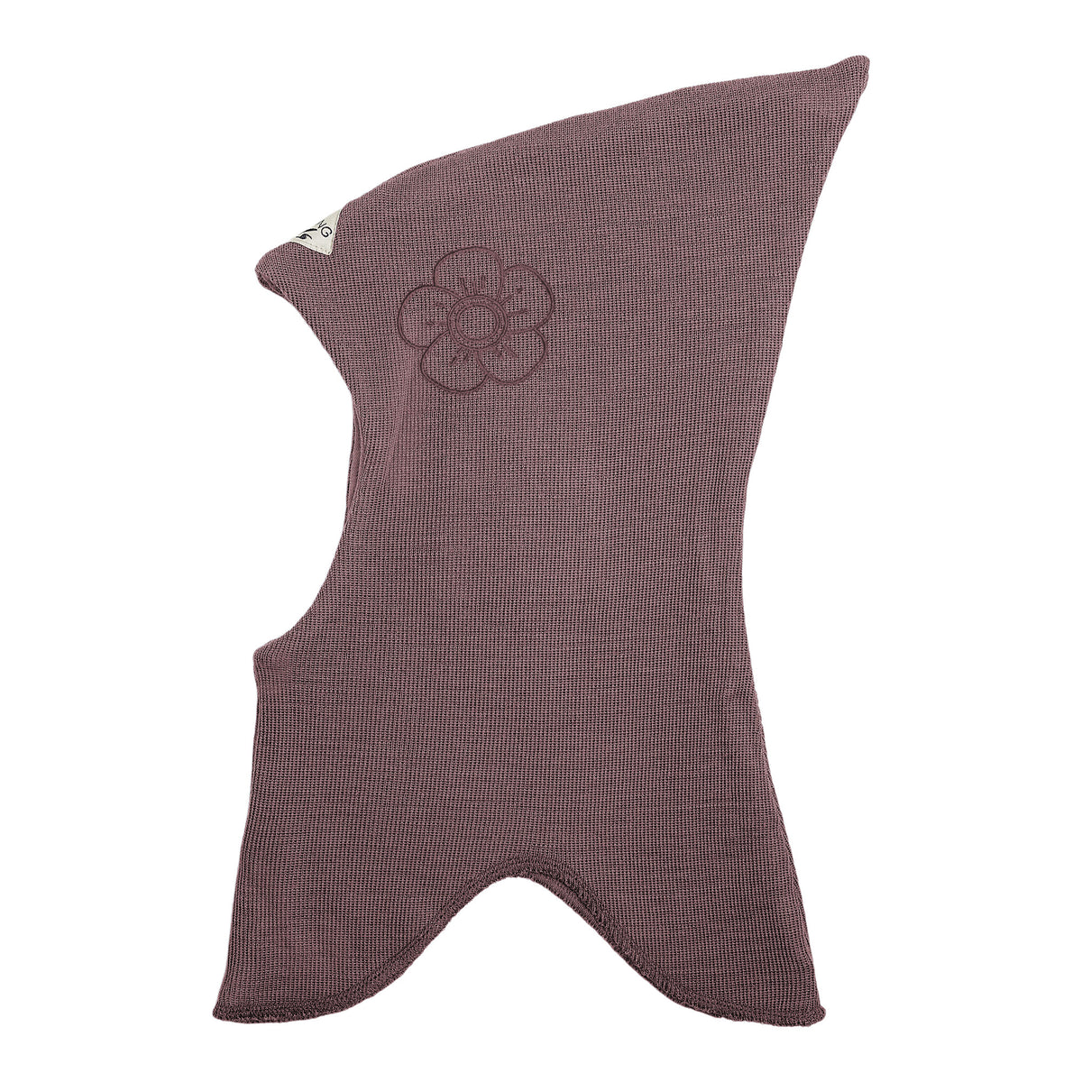 Racing Kids Uld Spids Elefanthue m/blomst Dusty purple
