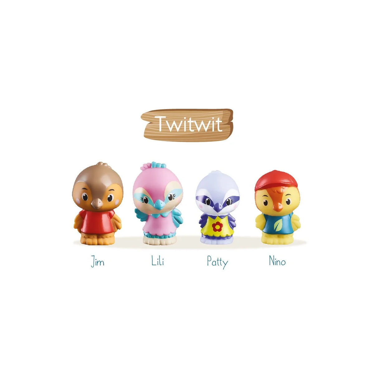 Timber Tots Twitwit Familie - Sæt af 4
