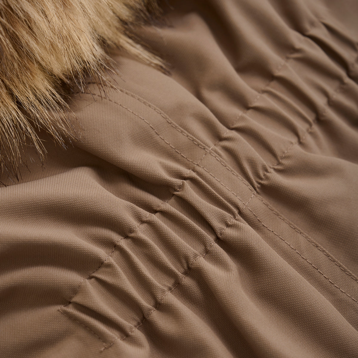 Baby Coverall W. Fake Fur - Fossil