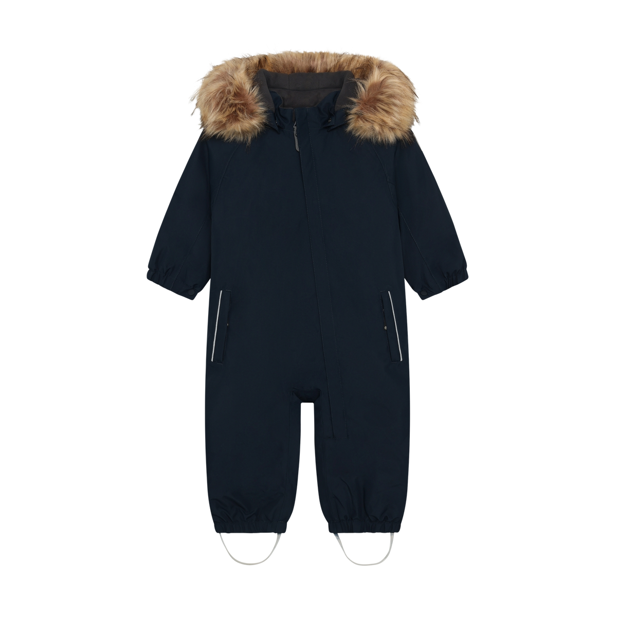 Baby Coverall W. Fake Fur - Total Eclipse