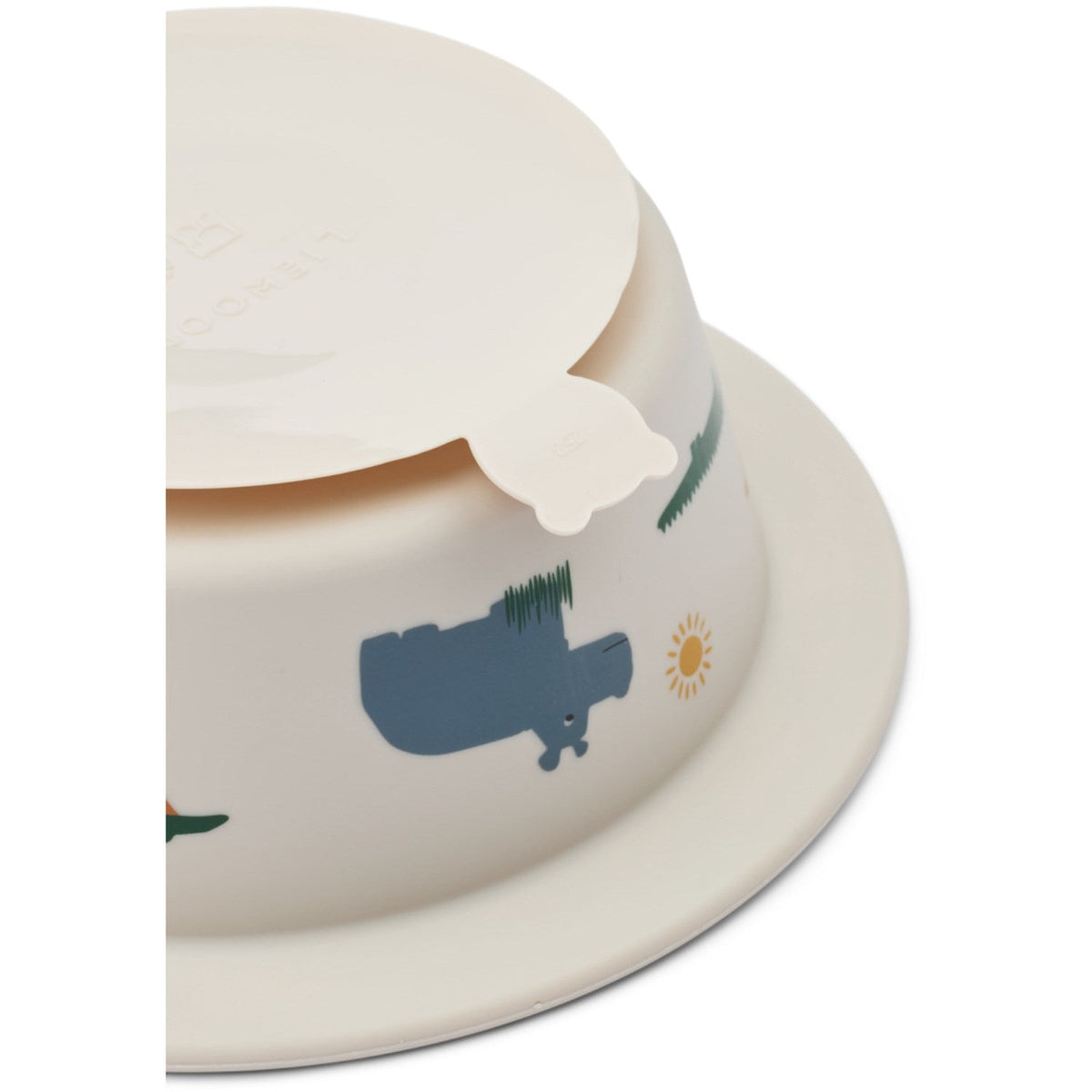LIEWOOD Safari Sandy Mix Peony Printed Suction Skål 2-Pak