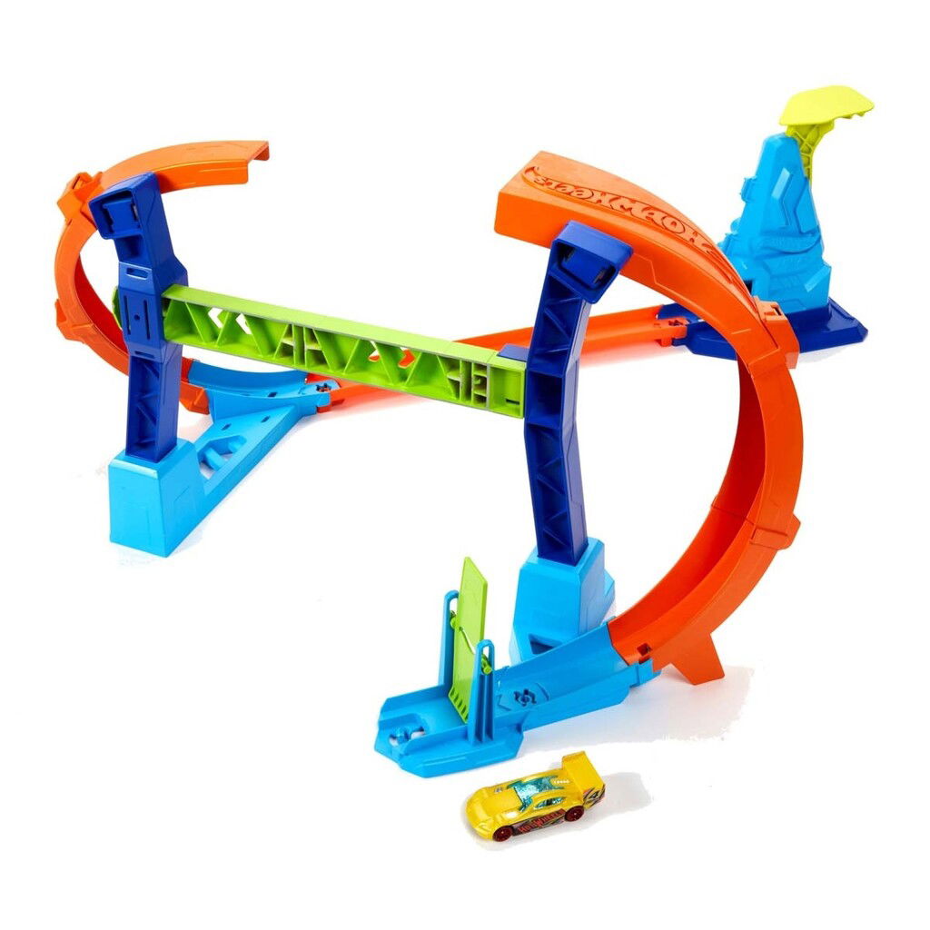 Hot Wheels Stunt Tracks Corkscrew Jump Champion