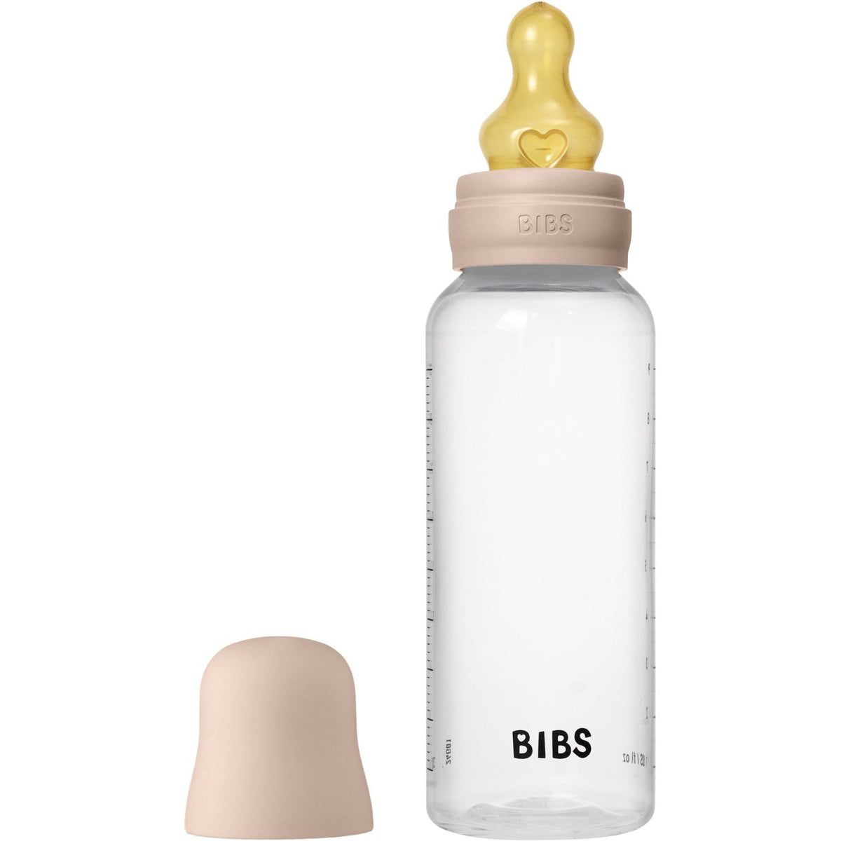 Bibs Blush Baby Flaske Round Latex 1 Pack 270 ml Medium Flow