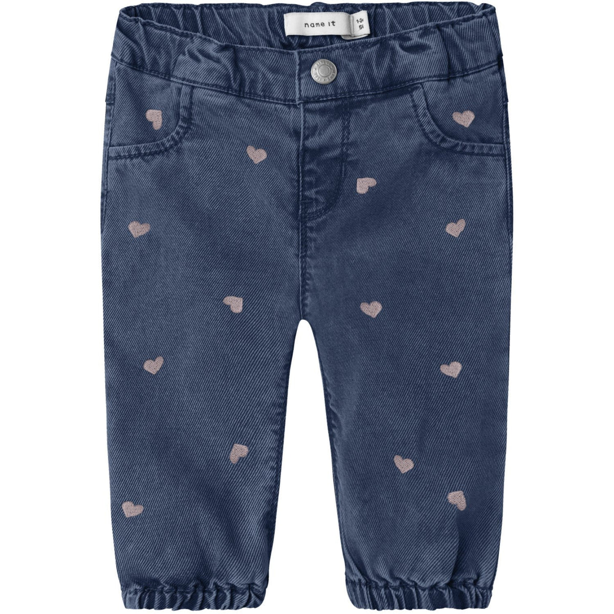Name It Dark Blue Denim Hearts Emb Nmfrose Shaped R Emb Jeans 5321-Yb
