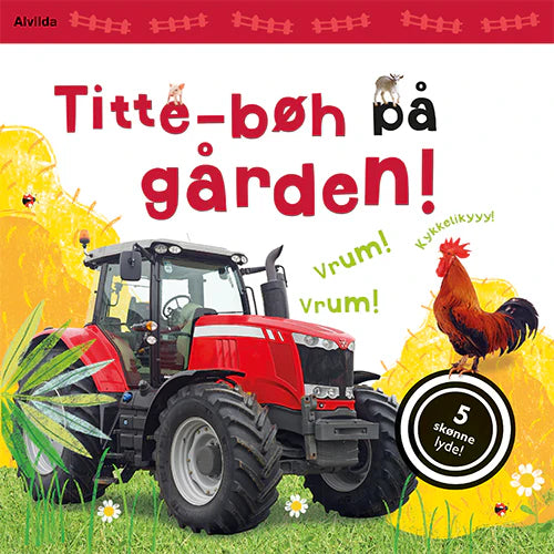 Titte-bøh på gården! Papbog med 5 skønne lyde "rest"