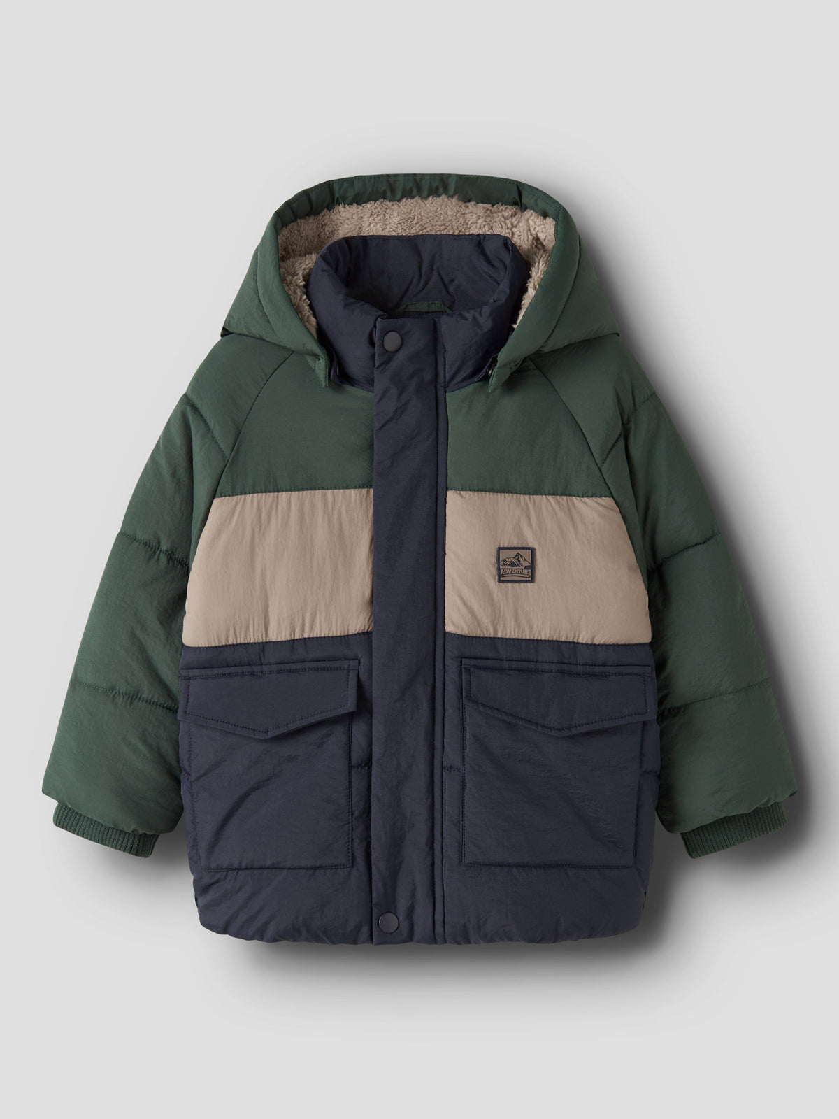 NMMMELBOURNE PUFFER JACKET BLOCK - Navy Blazer