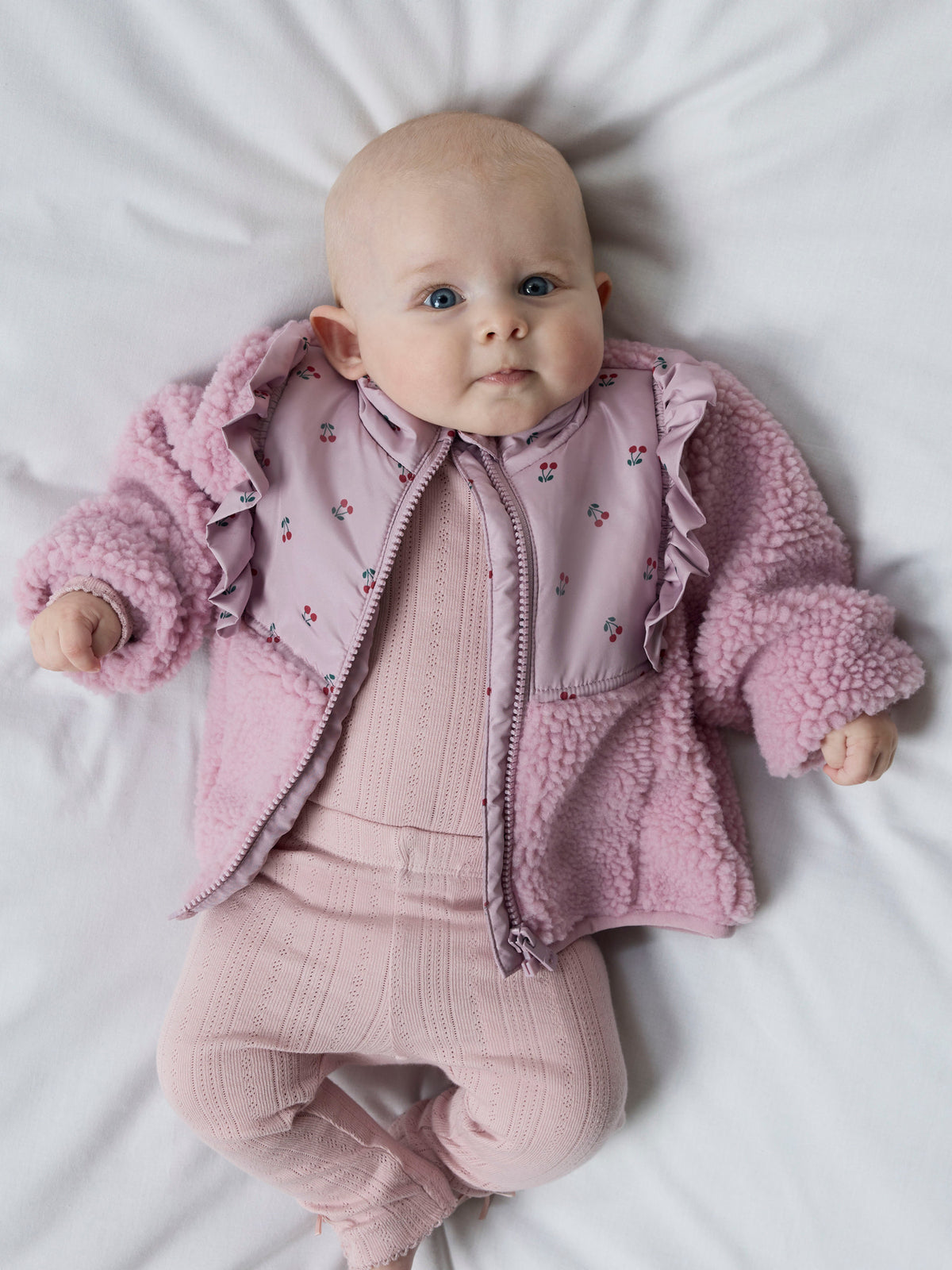 Nameit teddyjakke NBFMINNA SHERPA JACKET - Keepsake Lilac
