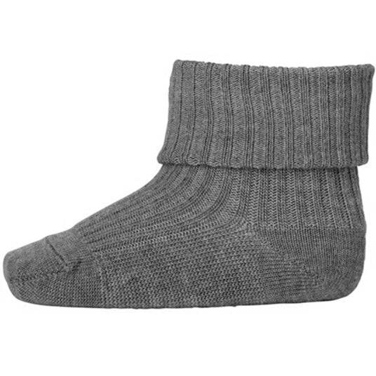 MP 589 Wool Socks Rib 491 Grey Mar