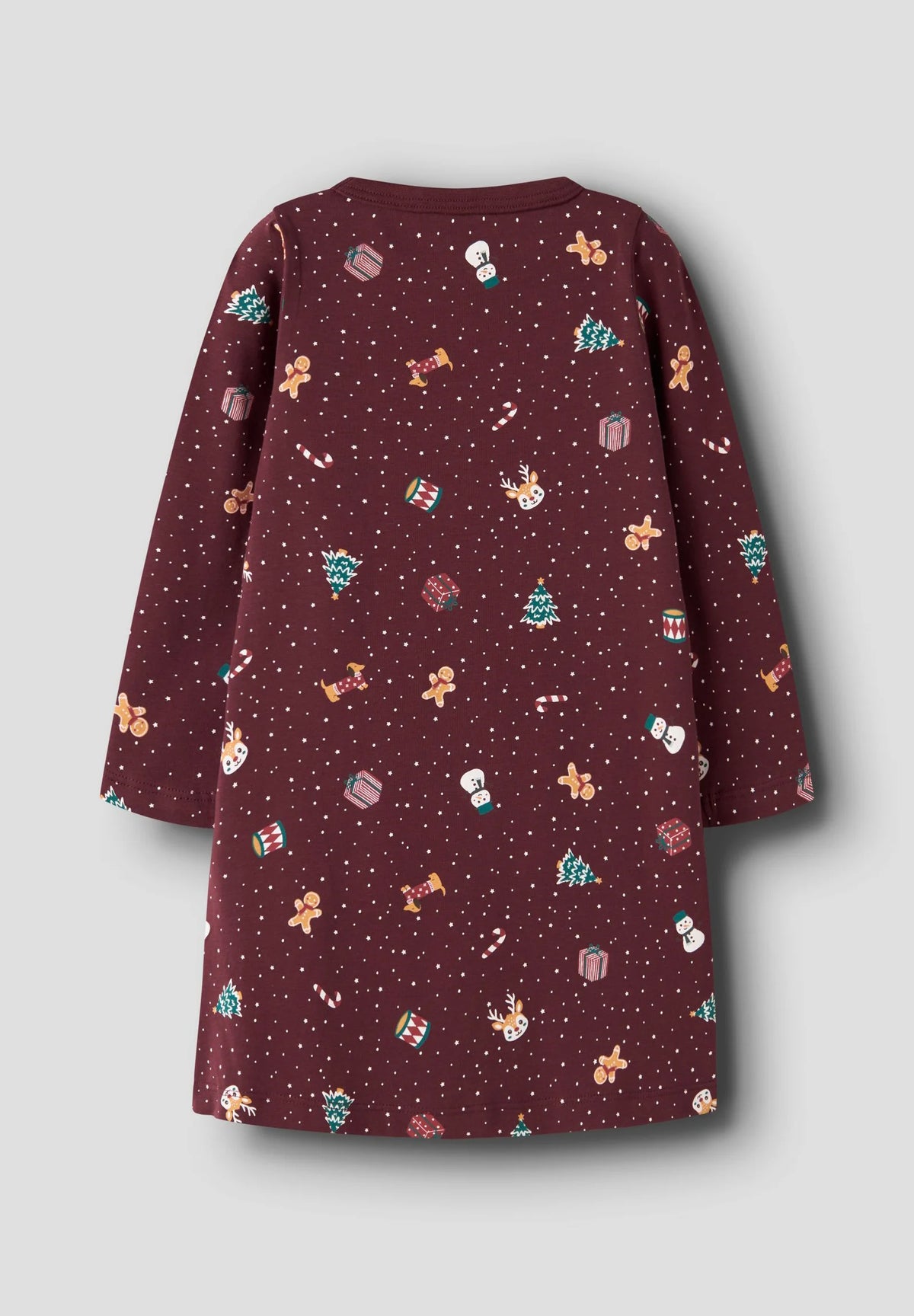 nmfvismas ls nightgown burgundy chrismas "jul"