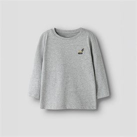 Name it - Nmmvimpel Grå bluse med maskine "10"