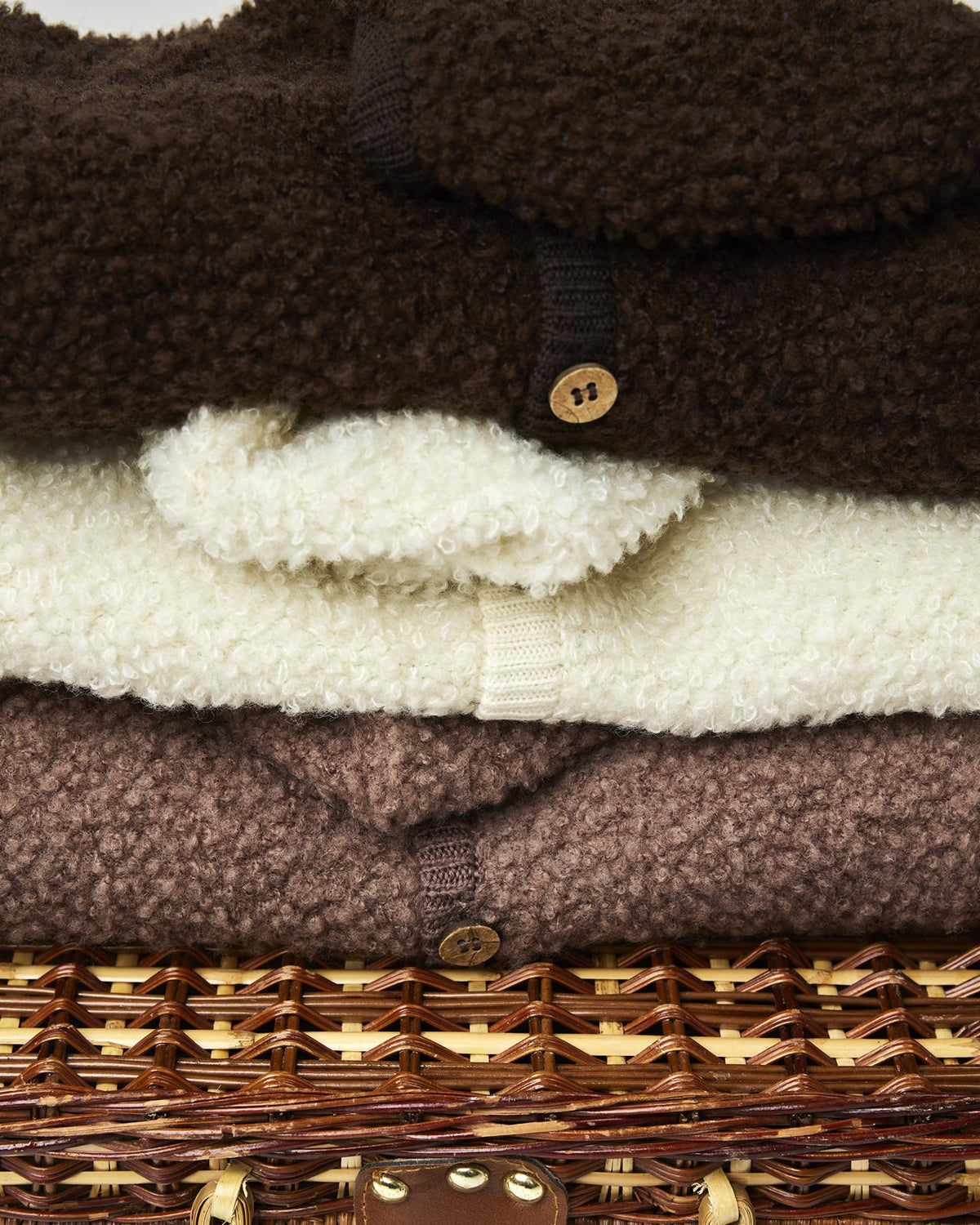 Smallstuff Vest, bouclé uld, brun