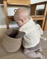 Smallstuff Vest, bouclé uld, off. white