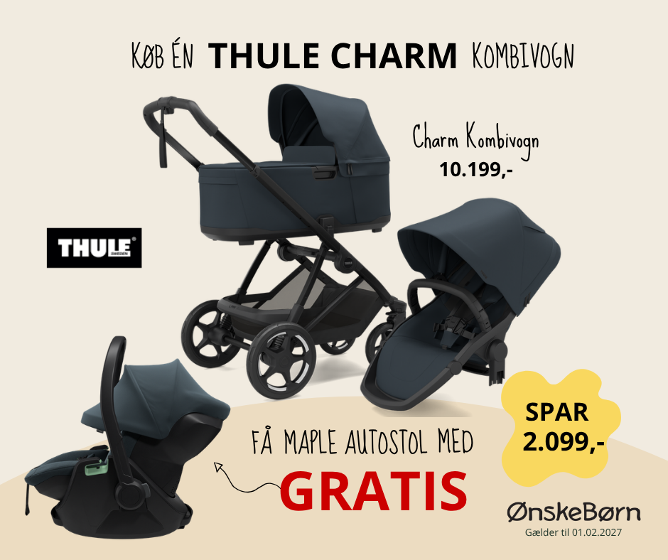 Thule Charm 2 in 1 - Mørkeste Blå + Autostol Maple