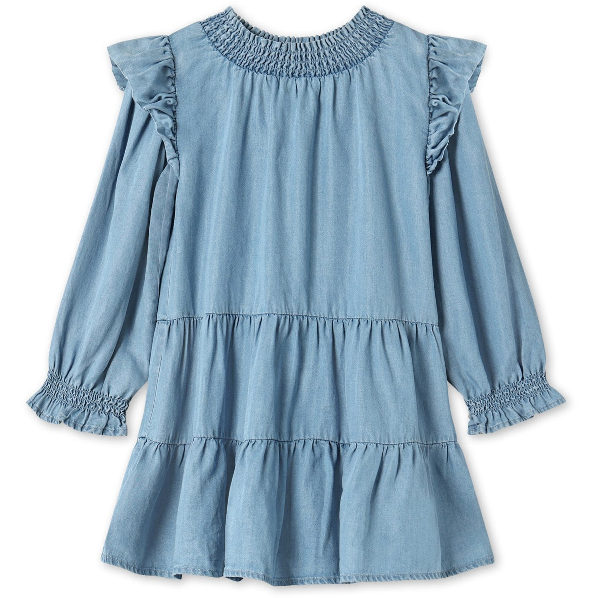 Fliink Light Denim Blue Hurlum Ls Kjole