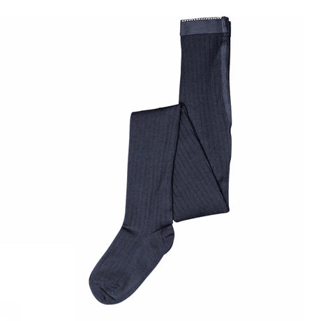 Wool rib tights - Navy