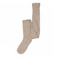 Cotton rib tights - Light Brown Melange