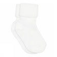 Cotton rib baby socks - White