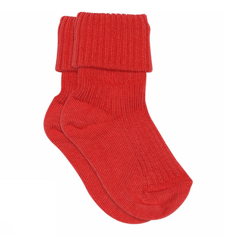 Cotton rib baby socks - Tomato