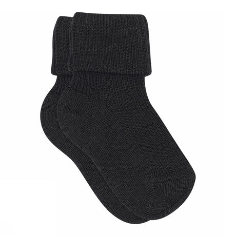 Cotton rib baby socks - Black